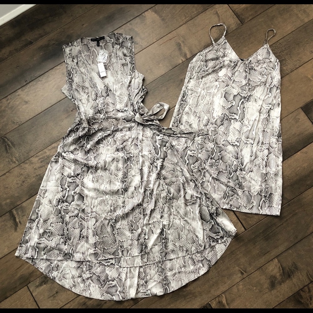 White House Black Market Wrap Dress w/Slip NWT